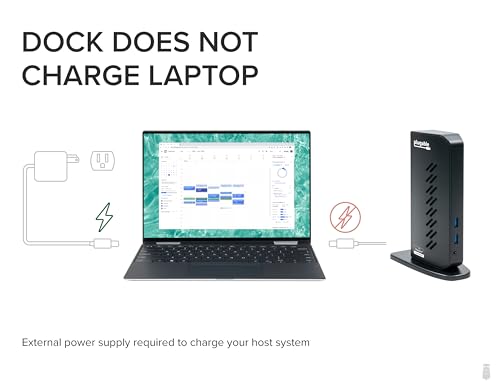 Plugable USB 3.0 and USB-C Universal Laptop Docking Station with 2 HDMI Ports for Windows, Mac (Driver Required), and ChromeOS. Gigabit Ethernet, Audio - Image 5