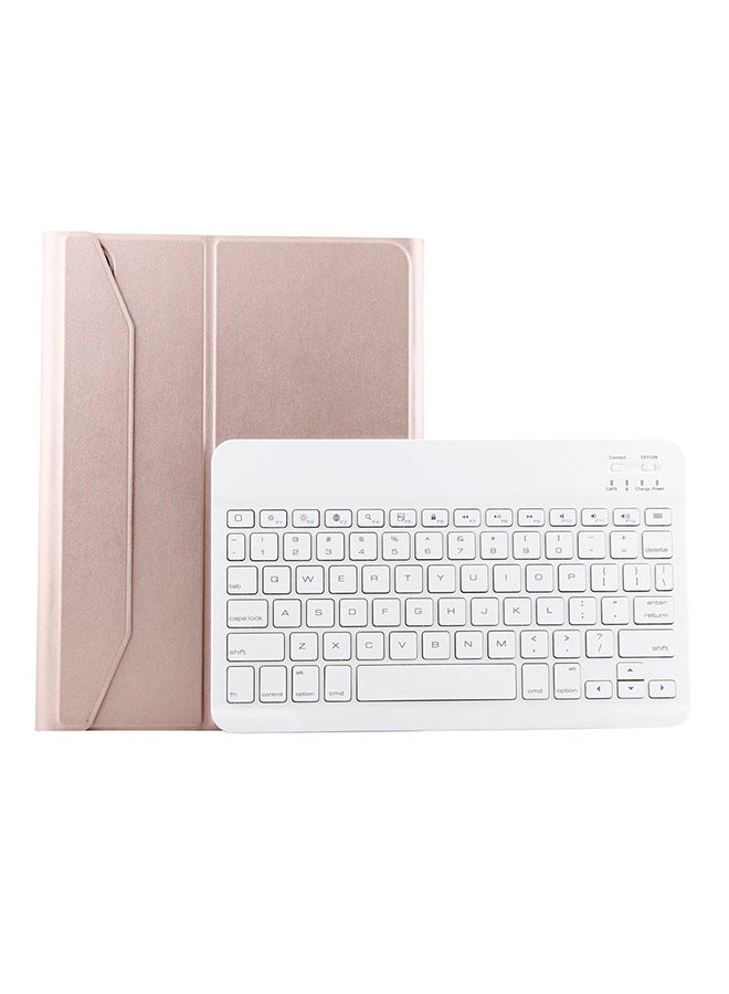 NIBEMINENT Leather Stand Case Cover With Detachable Wireless Bluetooth Keyboard For Apple iPad Pro Rose Gold