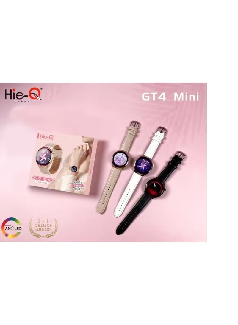 Hie-Q GT4 Mini Smartwatch with Ultra-Bright AMOLED Full Touch Display, Advanced Heart Rate & Sleep Tracking, Multi-Sport Fitness Modes, Step & Calorie Counter, Waterproof Active Design, Smart Notifications, Long Battery Life – Compatible with Android & iOS - Image 2