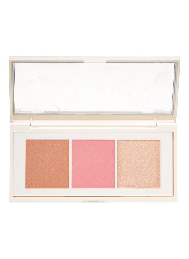 Flower Beauty - Contour Palette ; Lift & Sculpt Contouring Palette ; 3 Powder Makeup Shades To Sculpt Blush & Highlight Face ; Cruelty Free (Light/Medium) - Image 1