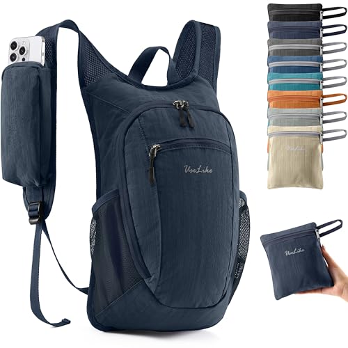 Uselike 10L Small Hiking Backpack Travel Daypack Lightweight Packable Back Pack for Women Men(Dark Navy) - Image 1