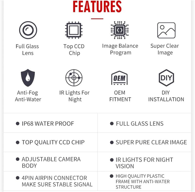 Vuzmode Car Rear View Backup Brake Light Camera - Image 5