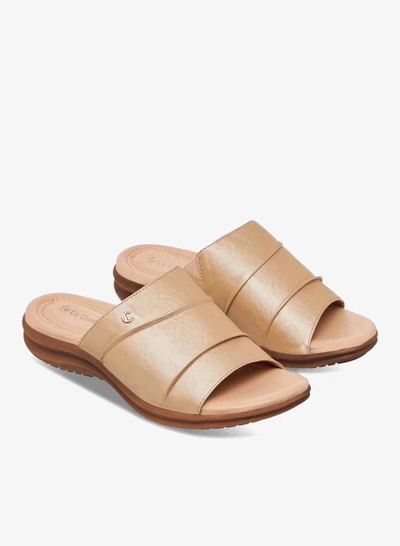 لو كونفورت Women Metallic Slide Sandals