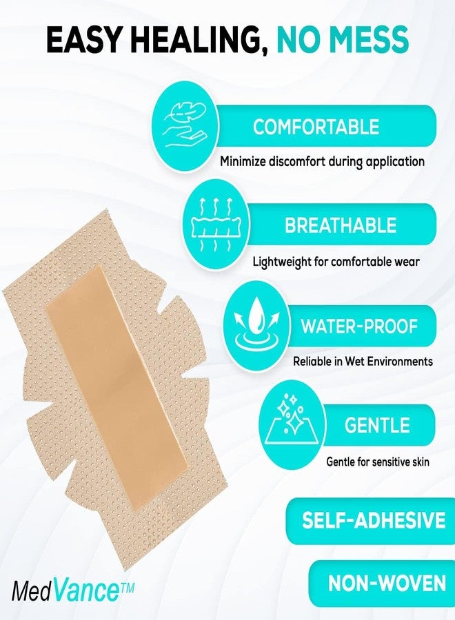 MedVanceTM Silicone - Bordered Silicone Adhesive Foam Dressing (4x8 Inch w/Wings, 5, Count) - Image 5