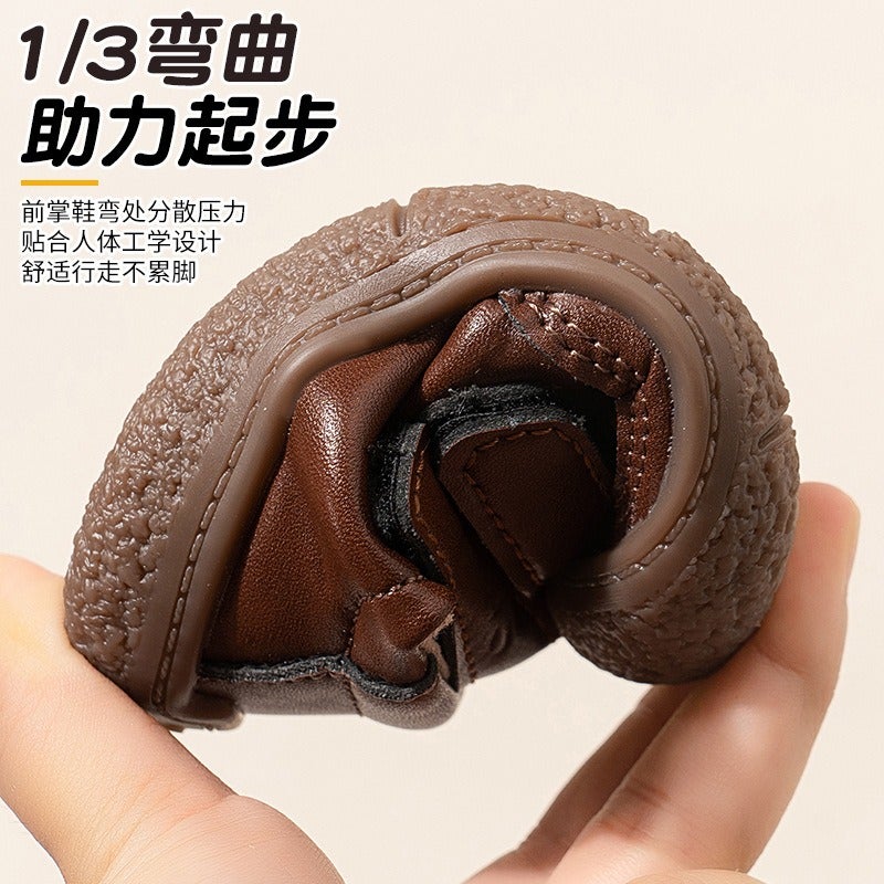 bigegog Soft Leather Anti-Kick Toe-Protection Toddler Walking Shoes for Boys and Girls, Spring Autumn New Arrival, Cute Baby Shoes, Low-Top Casual - Image 3