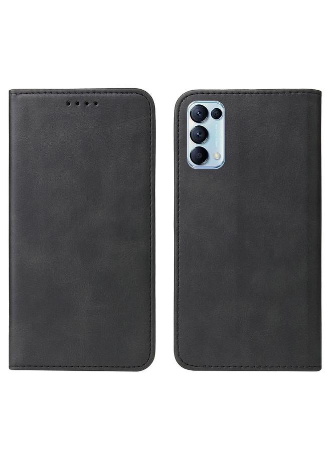 اس-توب جراب هاتف OPPO Reno5 5G بإغلاق مغناطيسي من الجلد - Image 2