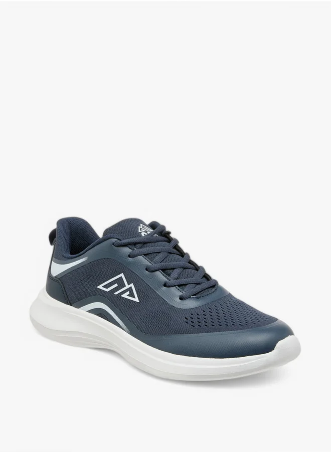 شو اكسبرس Textured Sports Shoes with Lace-Up Closure