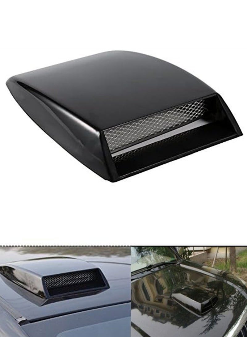 Generic Universal Decorative Bonnet Vent Sticker, Air Flow Intake Sticker, Black  - Image 1