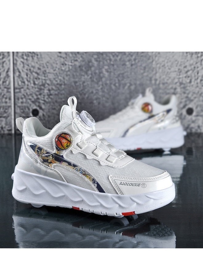 سكاي فيو أحذية دوارة للجنسين، أحذية أطفال بعجلات لامعة، أحذية تزلج دوارة مضيئة للبنات، أحذية رياضية للأولاد، أحذية رياضية وامضة قابلة لإعادة الشحن كهدية، مقاسات من 32 إلى 40 - Image 5