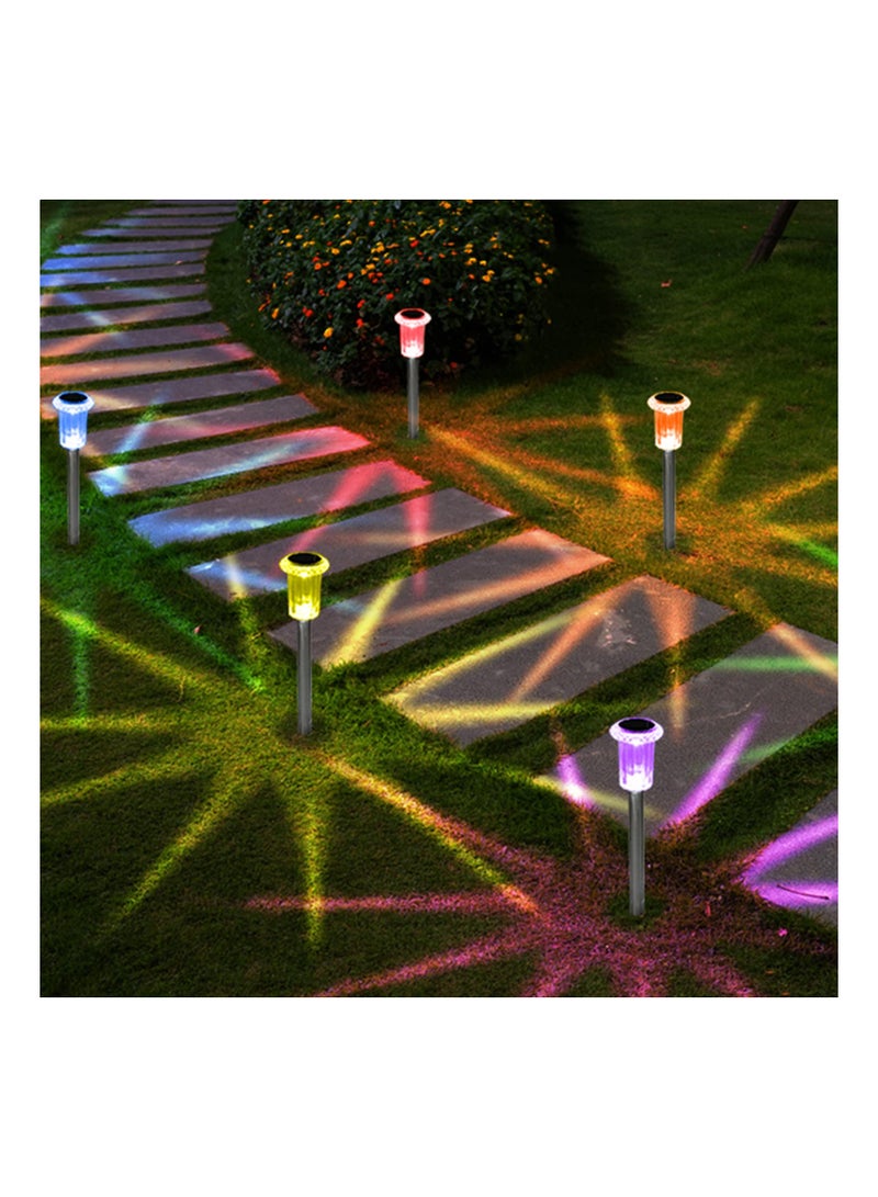 10PCS Solar Outdoor Pathway Lights, (Color Changing) Waterproof Solar Lights Stainless Steel Solar Stake Lights Rustproof Solar Stake Lights for Garden Yard Path Walkway Driveway Patio Lawn Decor - Image 5