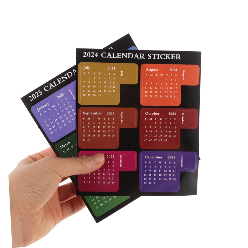 Monthly Calendar Stickers Adhesive Notes 2 Sets DIY Planner Decorations Office Supplies - Image 4