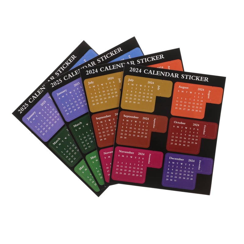 Monthly Calendar Stickers Adhesive Notes 2 Sets DIY Planner Decorations Office Supplies - Image 2
