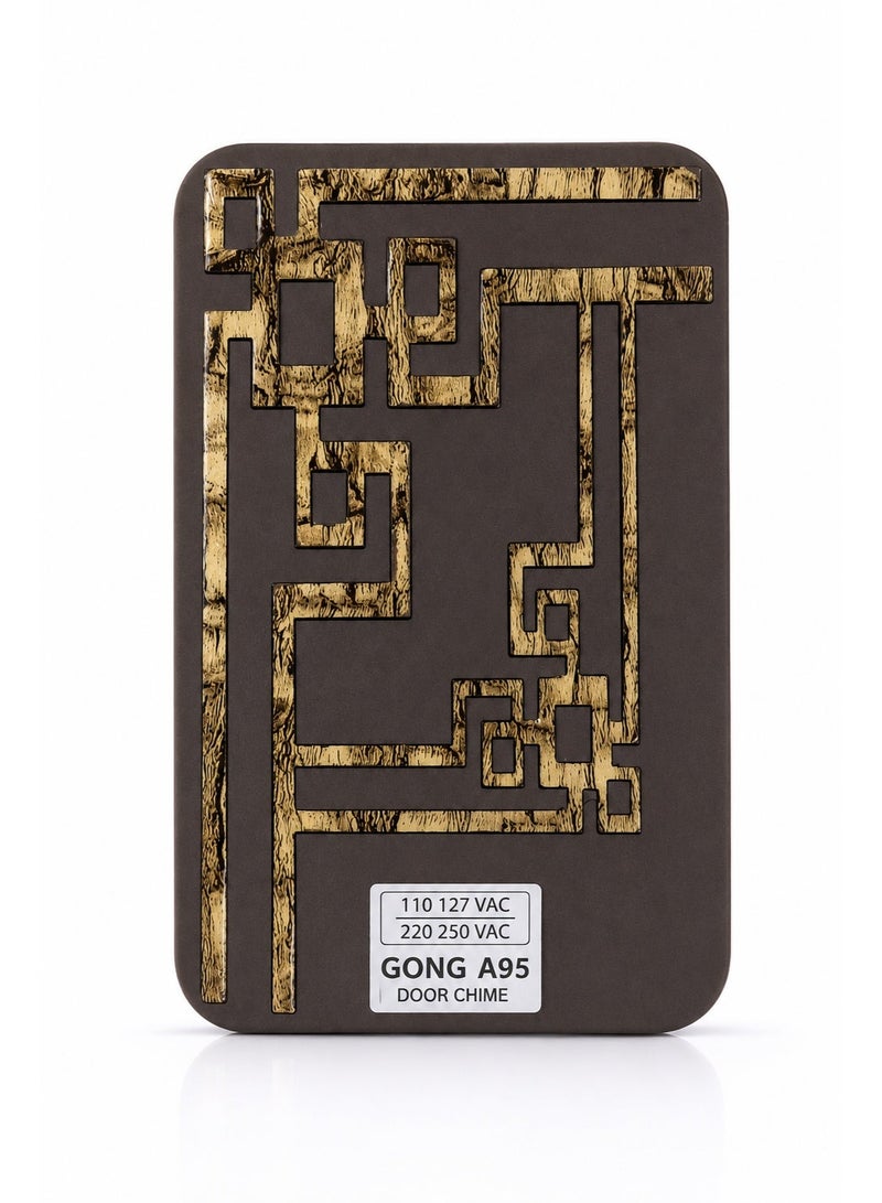 Brilliant Gong A95 Wired Door Chime – Model 195WF Double Sound Doorbell, 110-250V AC, Safety Tested, Made in India - Image 1
