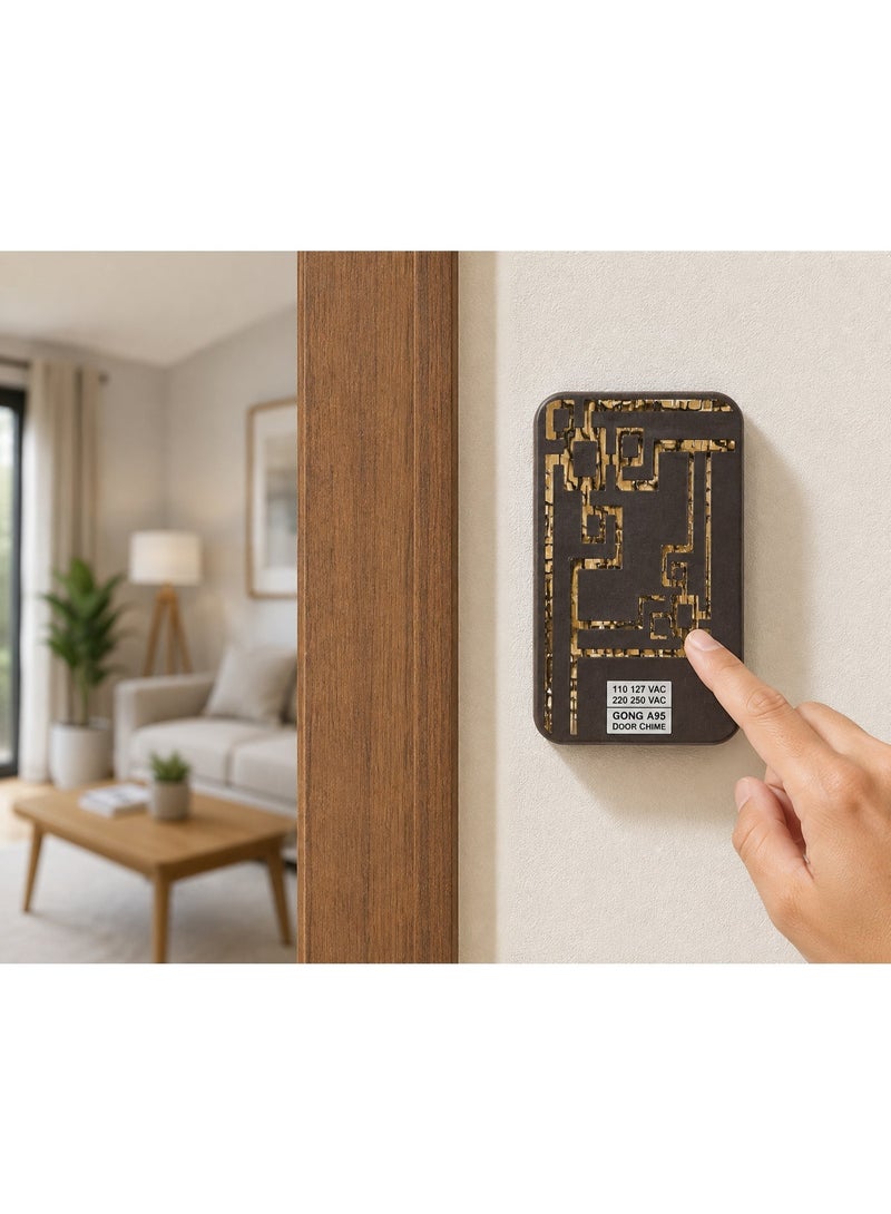 Brilliant Gong A95 Wired Door Chime – Model 195WF Double Sound Doorbell, 110-250V AC, Safety Tested, Made in India - Image 5