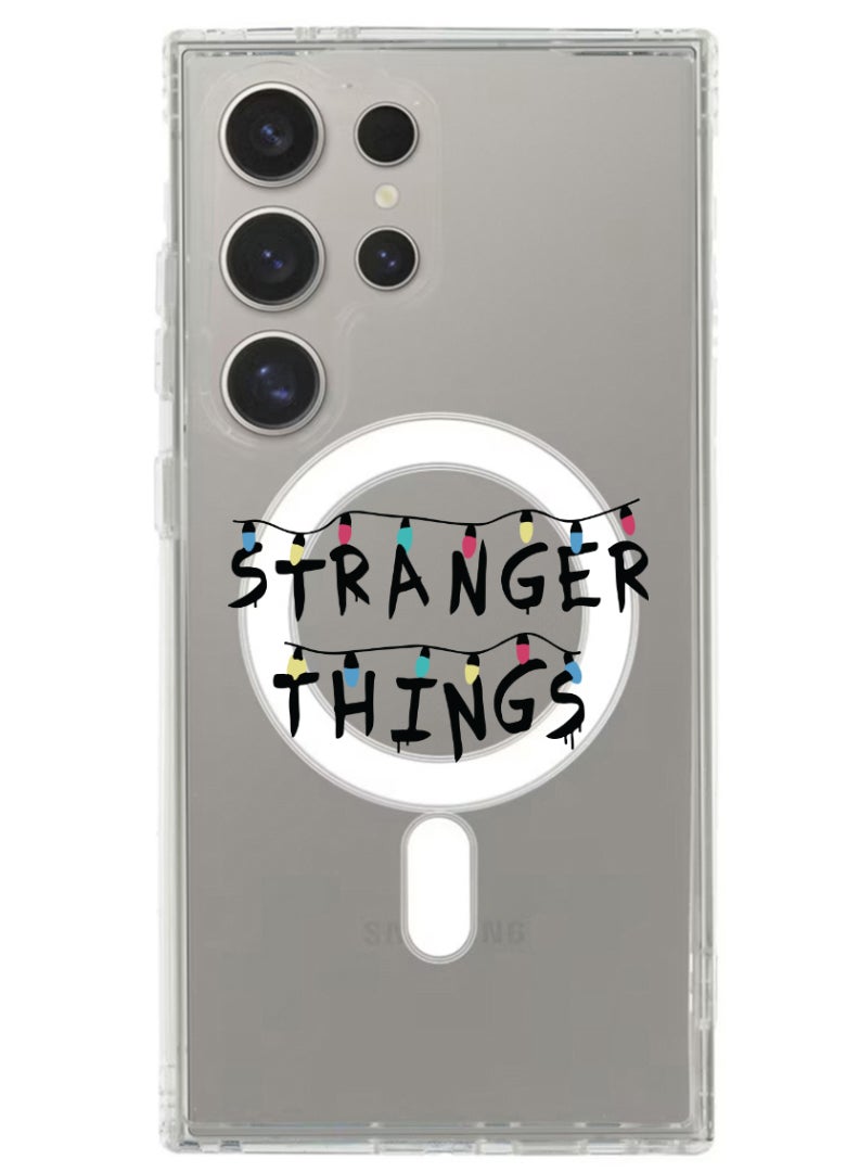 Theodor Magnetic Case for Samsung Galaxy S24 Ultra 6.8-inch Compatible with MagSafe Wireless Charging, Shockproof Phone Bumper Cover Stranger things - Image 1