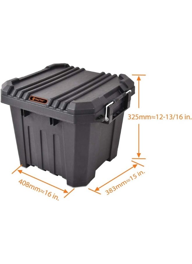 Tactix Tactix 30 Liter Heavy Duty Outdoor Storage Box - Black  - Image 3