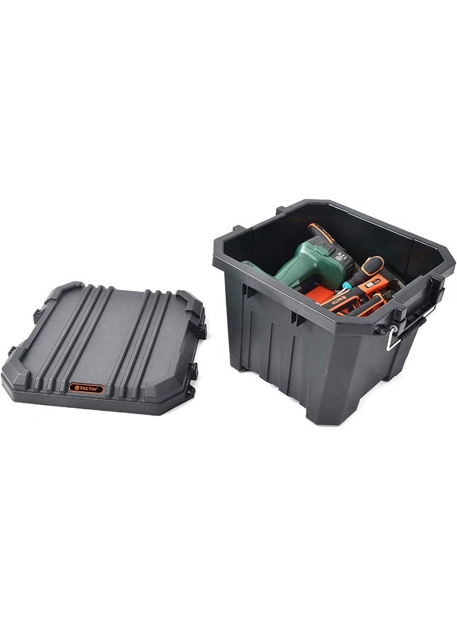 Tactix Tactix 30 Liter Heavy Duty Outdoor Storage Box - Black  - Image 2