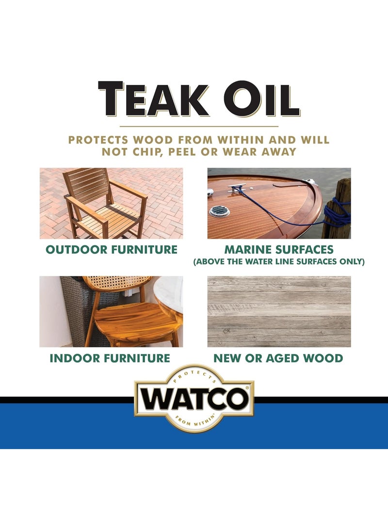 RUST-OLEUM Watco A67141 Teak Oil Finish 947ML Clear - Image 4