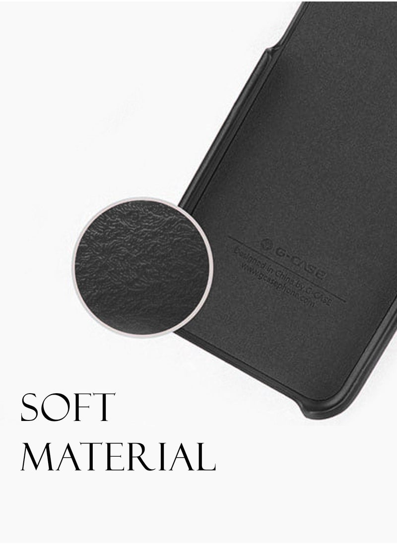 G-CASE - Cardcool Series Protection Shell Leather Texture Case Cover For Samsung Galaxy A54 5G 2023 Black - Image 1
