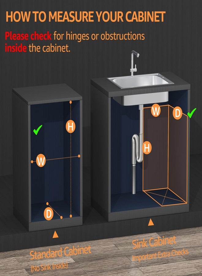 RUNMI Double Pull Out Trash Can Under Cabinet with Door Mounting Kit,Under Sink Trash Can for Kitchen with Soft-Close Slides, Not Included Can - Image 3
