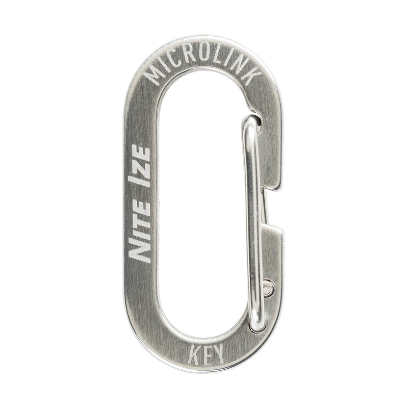 Nite Ize MicroLink Carabiner, Stainless Steel Mini Key Rings for Keys Fobs MultiTools and More, 4 Pack - Image 2