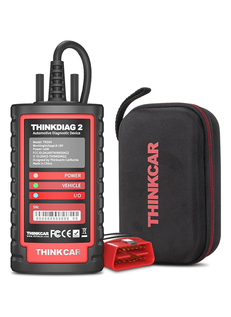 THINKCAR - Thinkdiag2 Full Version All System Obd2 Diagnostic Scanner, Bluetooth Scan Tool with Can-Fd Protocol, AutoVin, Active Test, 15 Reset Functions, Ecu Coding, 1 Year Free Update - Image 1