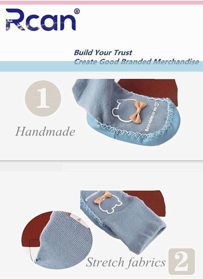 Rcan - Cute Soft Warm Non-slip Toddler Floor Baby Long Barrel Cotton Socks - Image 1