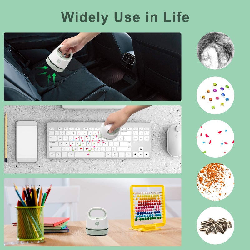 Luxiv Diamond Painting Tools for Drill Quicker Picker, Luxiv Diamond Painting Accessories Tool for Sweep Spilled Diamonds Picker Vacuum Quicker Picker Organizer Spilled Drill with USB Charger, Brush (Green) - Image 5