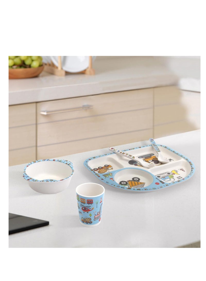 Factory Price 5 Piece Work Zone Bamboo Tableware Set - Image 2