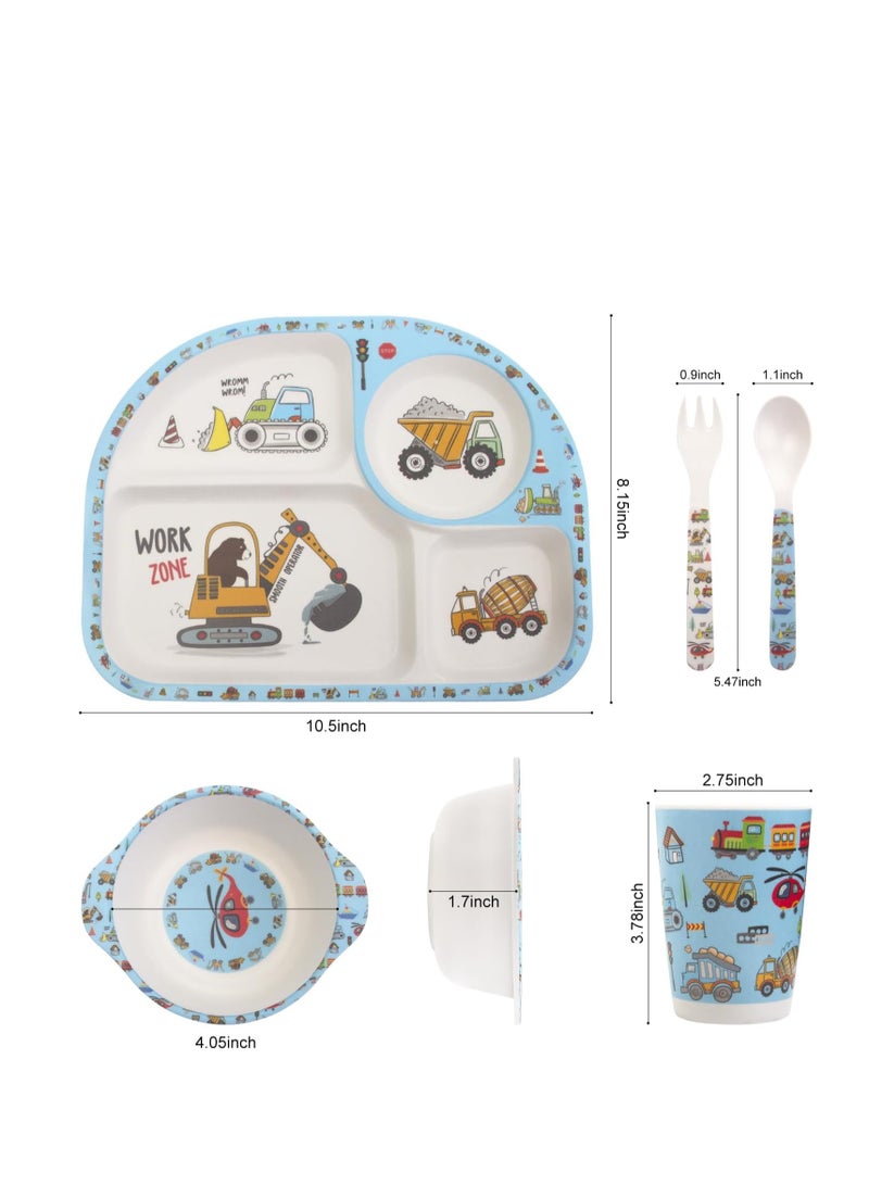 Factory Price 5 Piece Work Zone Bamboo Tableware Set - Image 5