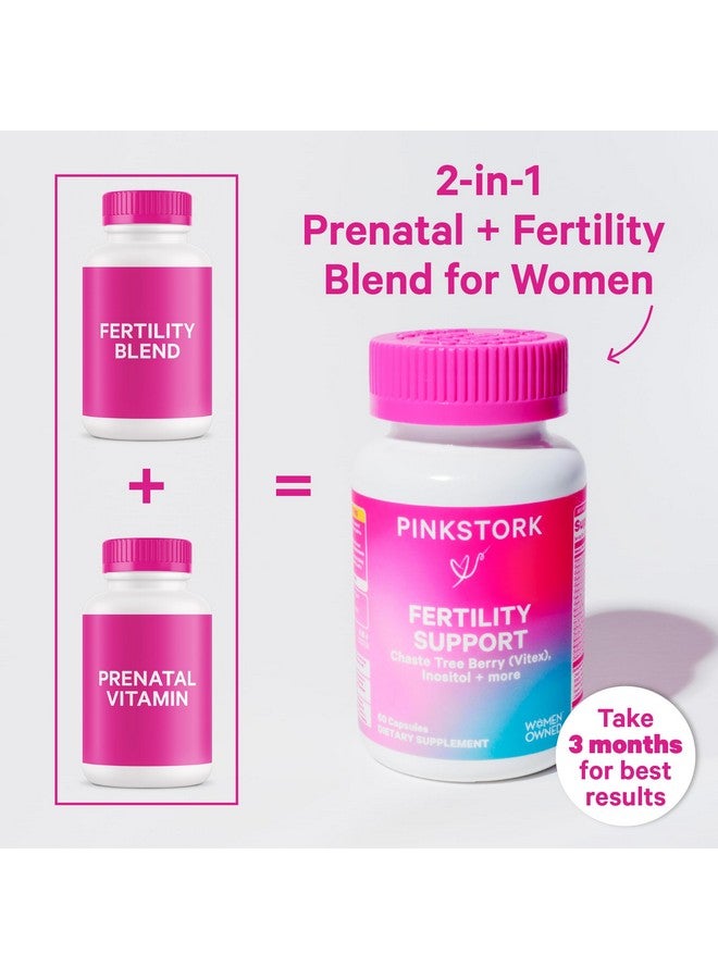 Pink Stork Fertility Bundle - Conception Tea and Supplements for Women, Prenatal Vitamins with Ashwagandha, Inositol, Vitex and Folate to Help Support Hormone Balance for Women, 2 Pack - Image 4