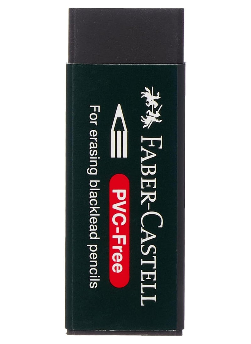 FABER-CASTELL - 2pcs large Black eraser No. 188920 - Image 1