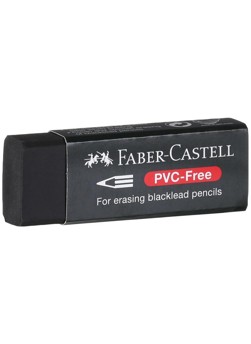 FABER-CASTELL - 2pcs large Black eraser No. 188920 - Image 1