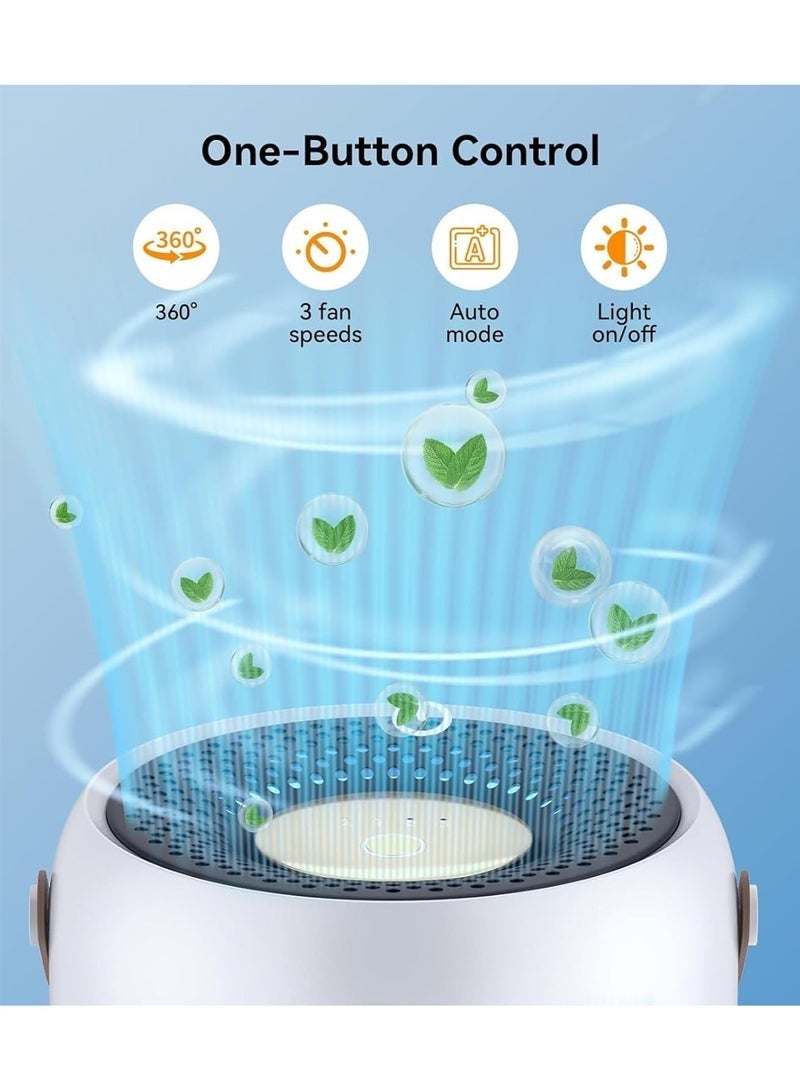 Bukela Portable Air Purifier with H13 HEPA Filter, Mini Purifier for Room, Max 216 sq.ft/20m, Perfect for Travel In-Car and Desktop - Image 4
