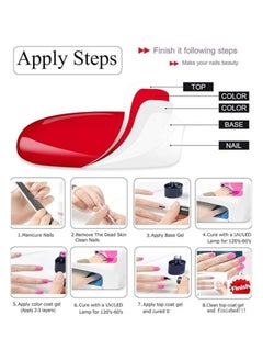 OSYA Gel Nail Polish top coat Soak off UV LED Drying Long 15ml Set  - Image 3