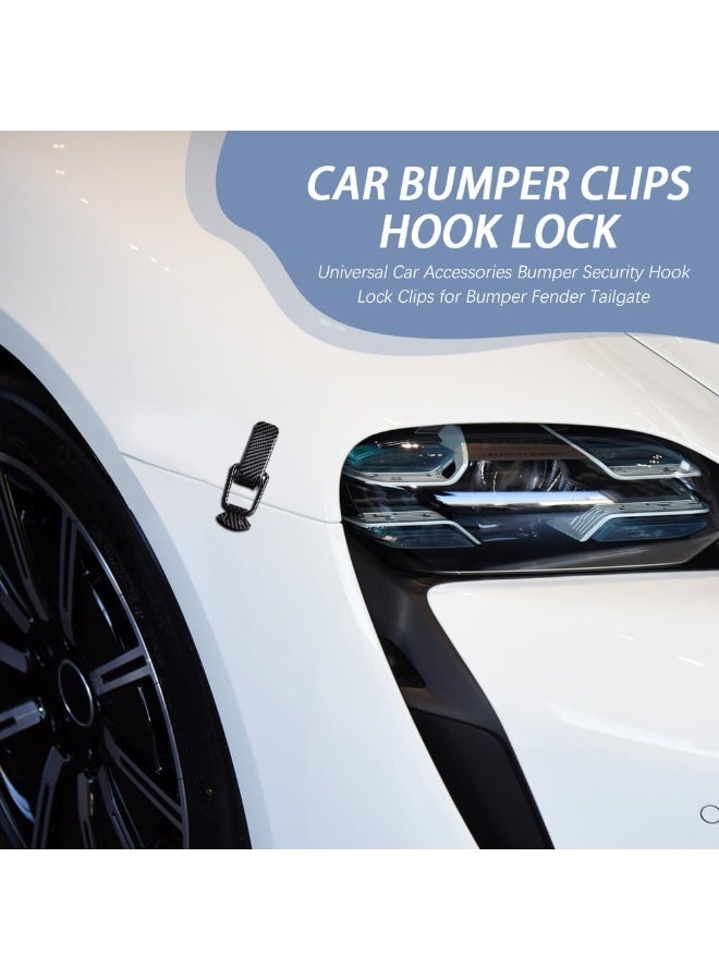 YelaJoy 2-Pack Car Bumper Quick Release Clips – Durable Carbon Fiber Front/Rear Bumper Fastener Kit, Universal Security Hook Lock Clips for Cars, SUVs, Trucks – No Drilling, Adhesive Backing - Image 3