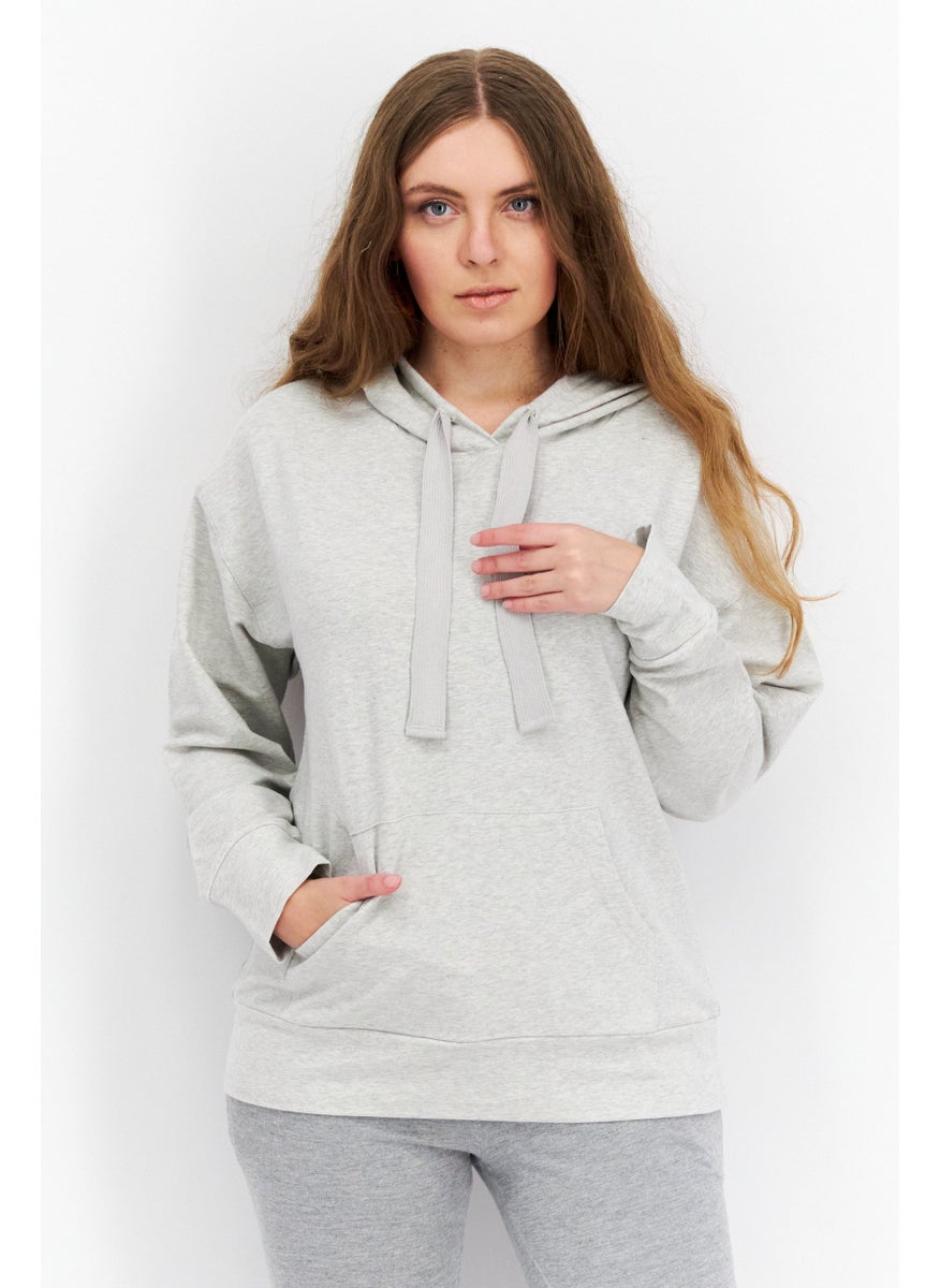 Women Hooded Heather Sweatshirt, Grey - pzsku/Z1429D0D7338584A96306Z/45/_/1737642457/b0675ff1-3ccb-4fcf-87ca-f3a31bf0441e