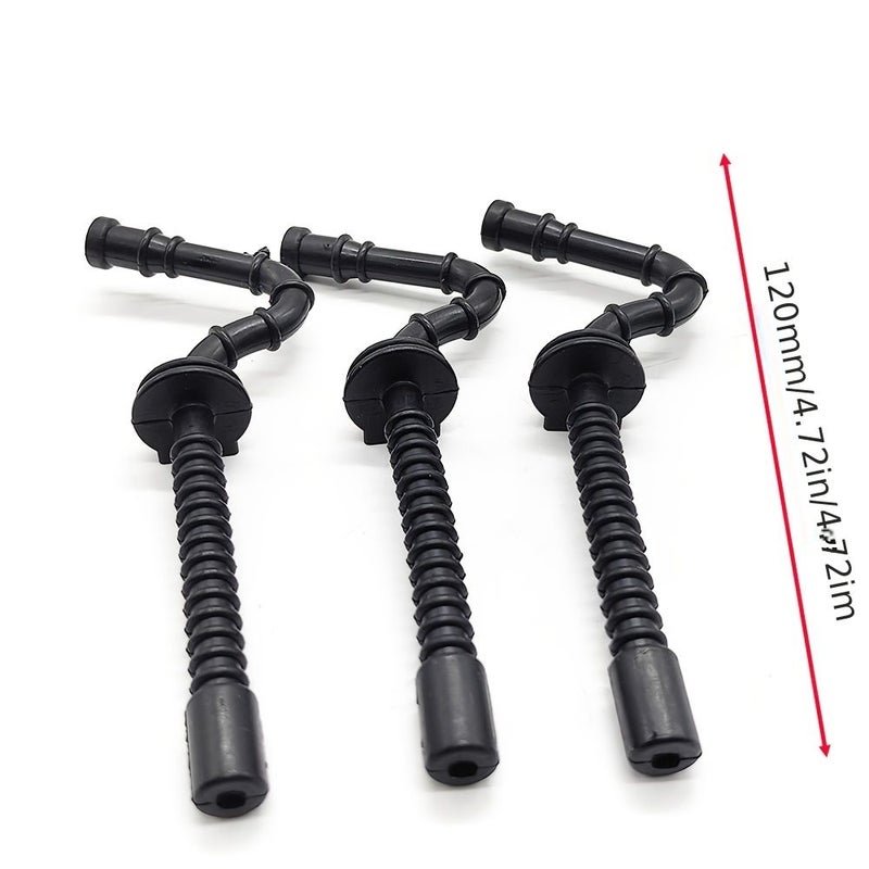 Compatible Fuel Hose Pipe Tube 3pcs Heavy Duty PVC Chainsaw Replacement Part - Image 3