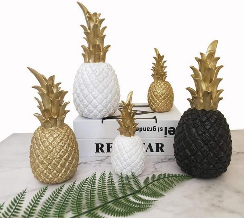 klarakoCreative Resin Pineapple Shaped Ornament Gift Home Desktop Living Room Decoration klarakoGold klarakoL/S klarako9x9x25cm - Image 3