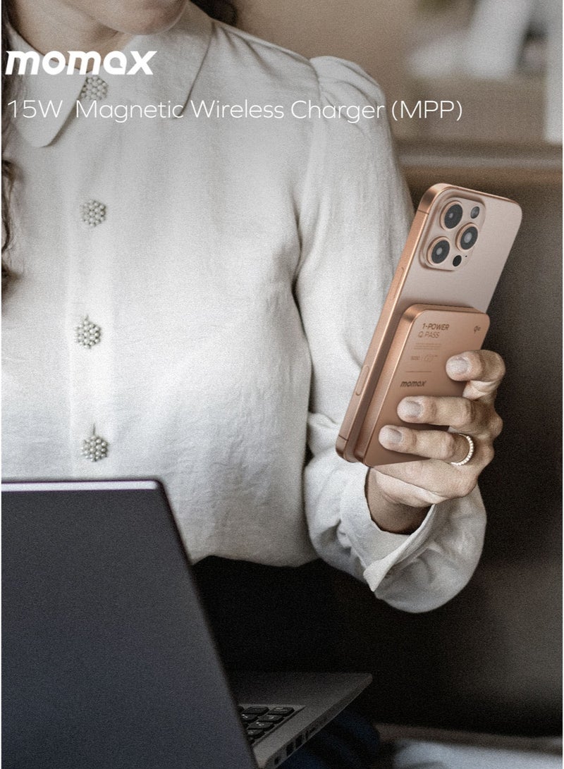 Momax 1-باور كيو.باس 5000mAh Qi2 بنك طاقة لاسلكي مغناطيسي بقدرة إخراج تصل إلى 20W - أسود - Image 5