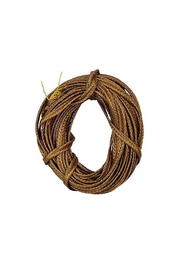 GOELX Goelx Synthetic Thread Cords for Bracelets/Jewelry Making/Craftworks/Hangings/Apparel Laces and Borders - Golden  - Image 1