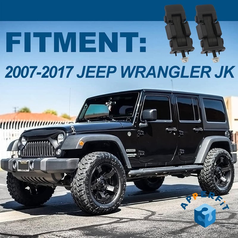 APPERFiT Hood Latch Catch w/Bracket Compatible with J-eep Wrangler JK 2007 2008 2009 2010 2011 2012 2013 2014 2015 2016 2017 Upgraded classic design - Image 5