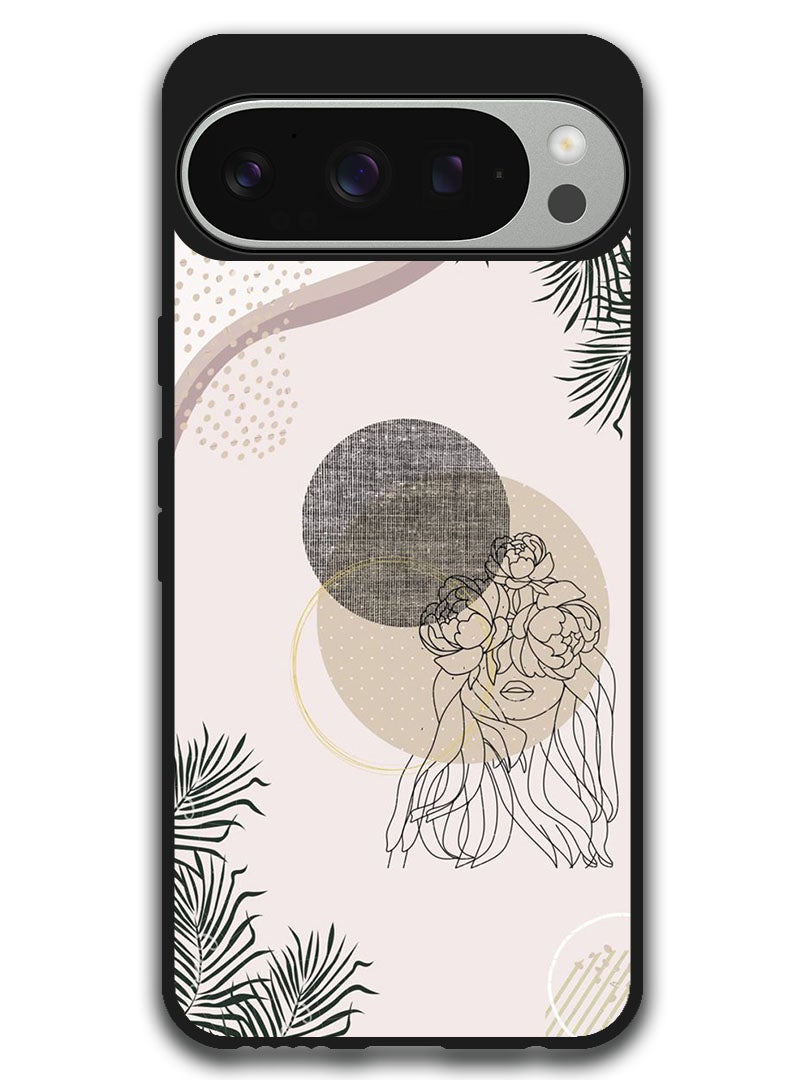 Theodor Protective Case Anti Scratch Shock Proof Bumper Cover For Google Pixel 9 Pro Minimalist woman  - Image 1