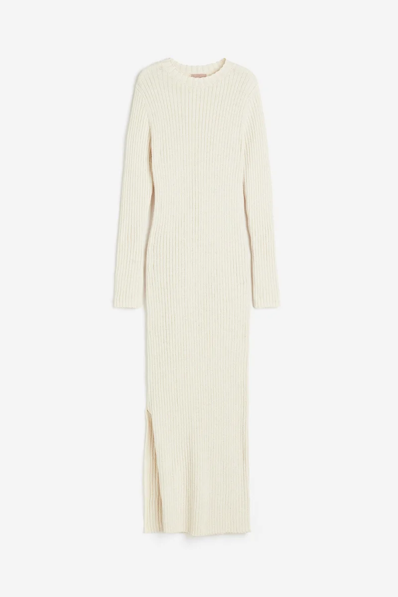 H&M Long rib-knit dress for Women | Best Price KSA