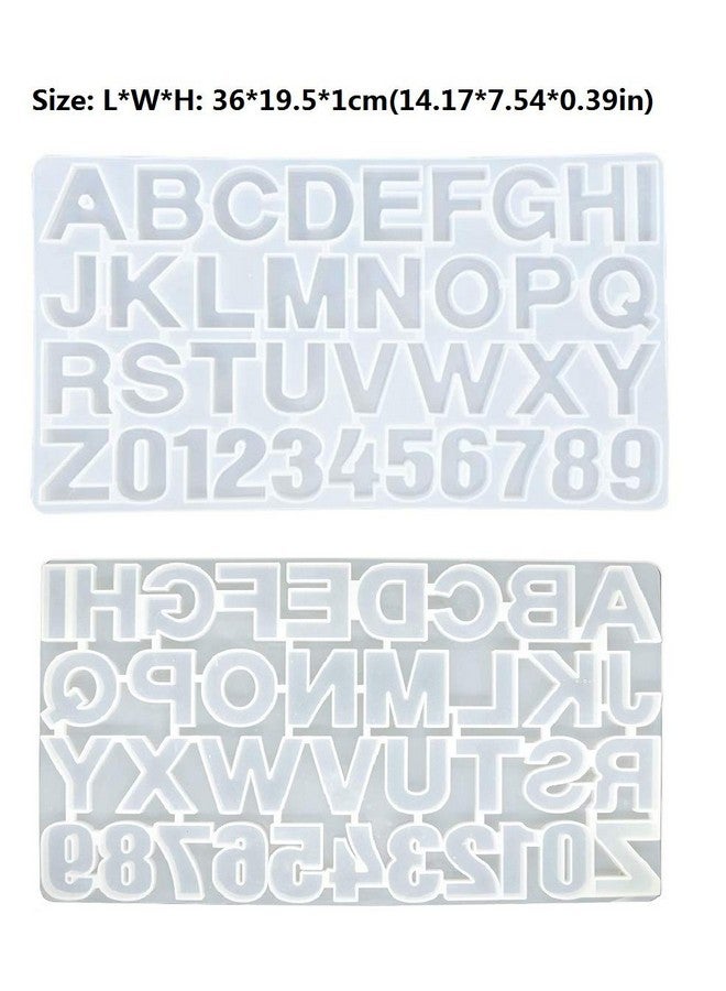 SUNKOOL Alphabet Resin Molds Siliconereversed Alphabet Number Silicone Molds For Epoxyletter Molds For Resin Diy Craft Casting Letter & Number Keychains And Jewelry And Pendants - Image 2