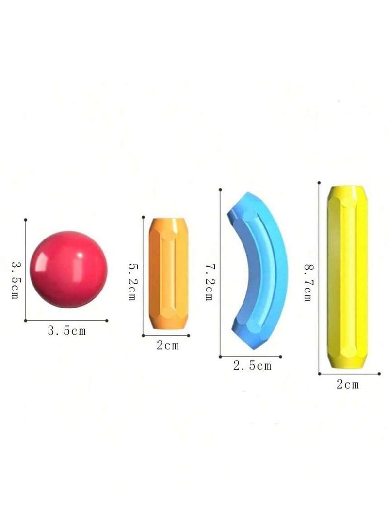 Loquat 64pcs Magnetic Ball and Stick Building Set for Kids - Colorful 3D Construction Toy, Encourages Creativity, Fine Motor Skills, and Problem-Solving - Easy-to-Assemble Educational Set, Perfect for , Bi - Image 5