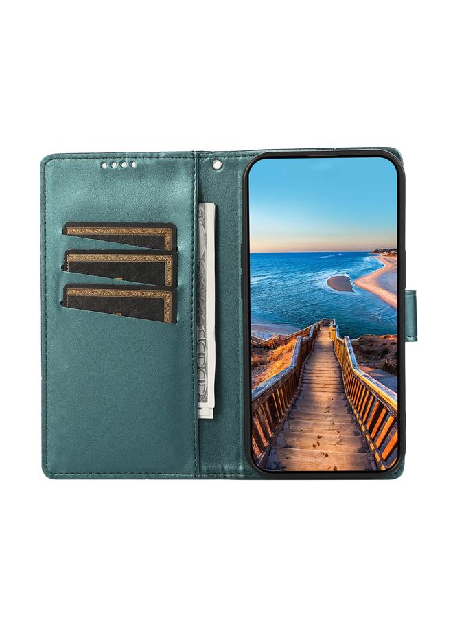 اس-توب جراب لهاتف Realme 12 5G مصنوع من جلد البولي يوريثان الأصلي ومزخرف بخطوط منقوش - Image 4