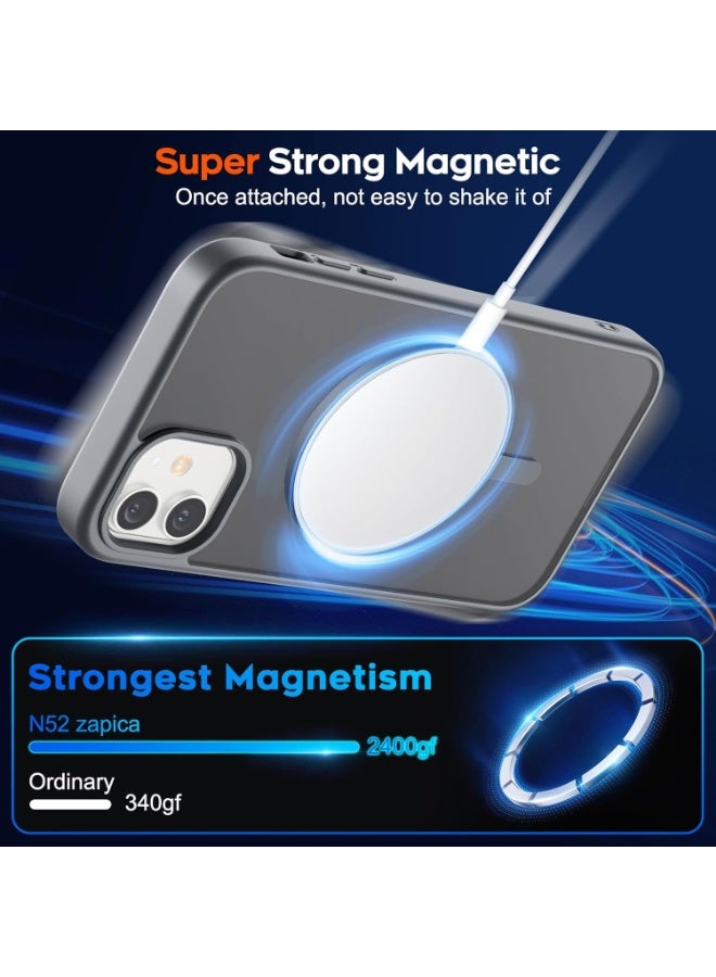 ACLIX Magnetic Case for iPhone 13 and iPhone 14 6.1-Inch Compatible with MagSafe, Translucent Matte Back Slim Shockproof Phone Cover | Natural Titanium - Image 2