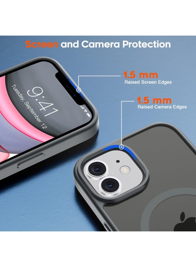 ACLIX Magnetic Case for iPhone 13 and iPhone 14 6.1-Inch Compatible with MagSafe, Translucent Matte Back Slim Shockproof Phone Cover | Natural Titanium - Image 4