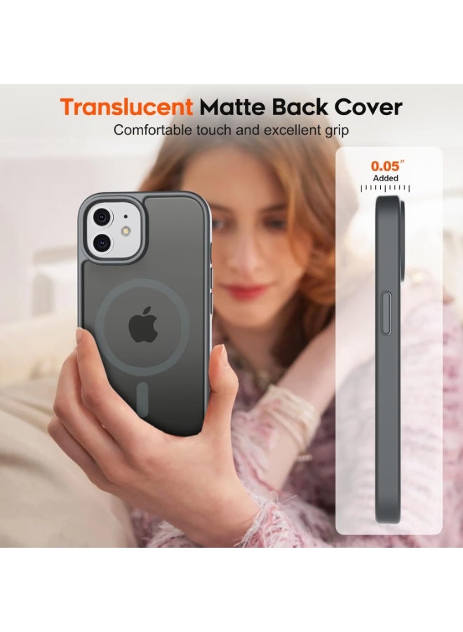 ACLIX Magnetic Case for iPhone 13 and iPhone 14 6.1-Inch Compatible with MagSafe, Translucent Matte Back Slim Shockproof Phone Cover | Natural Titanium - Image 5